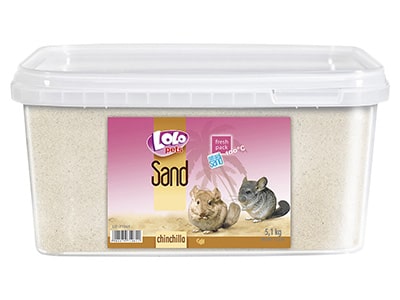 Chinchilla sand & tilbehør