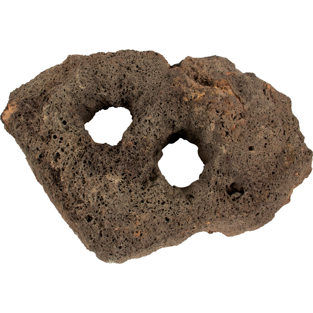 Carved Lava sten til akvarier med 2 huller