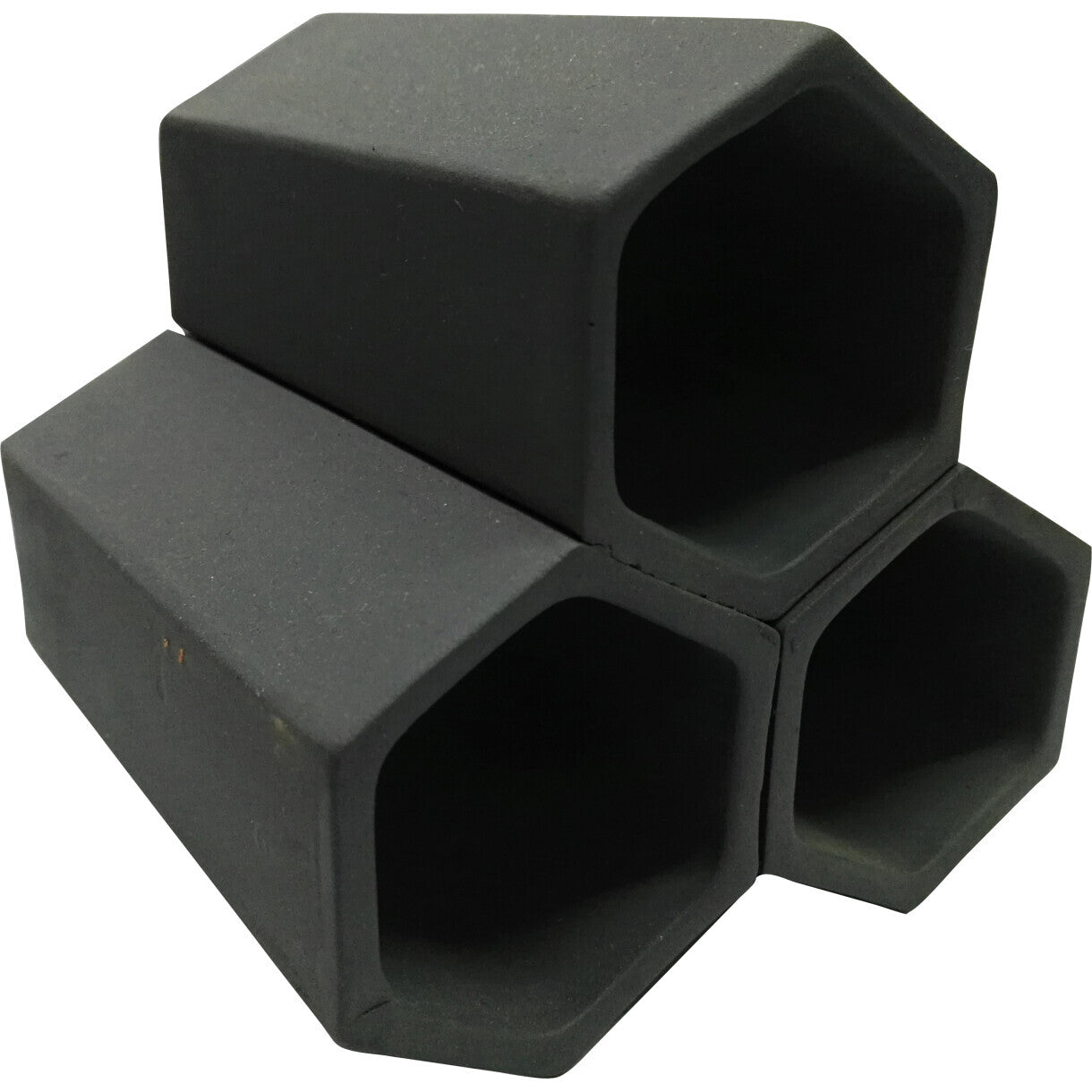 Rejerør til akvarier - sekskantet - sort