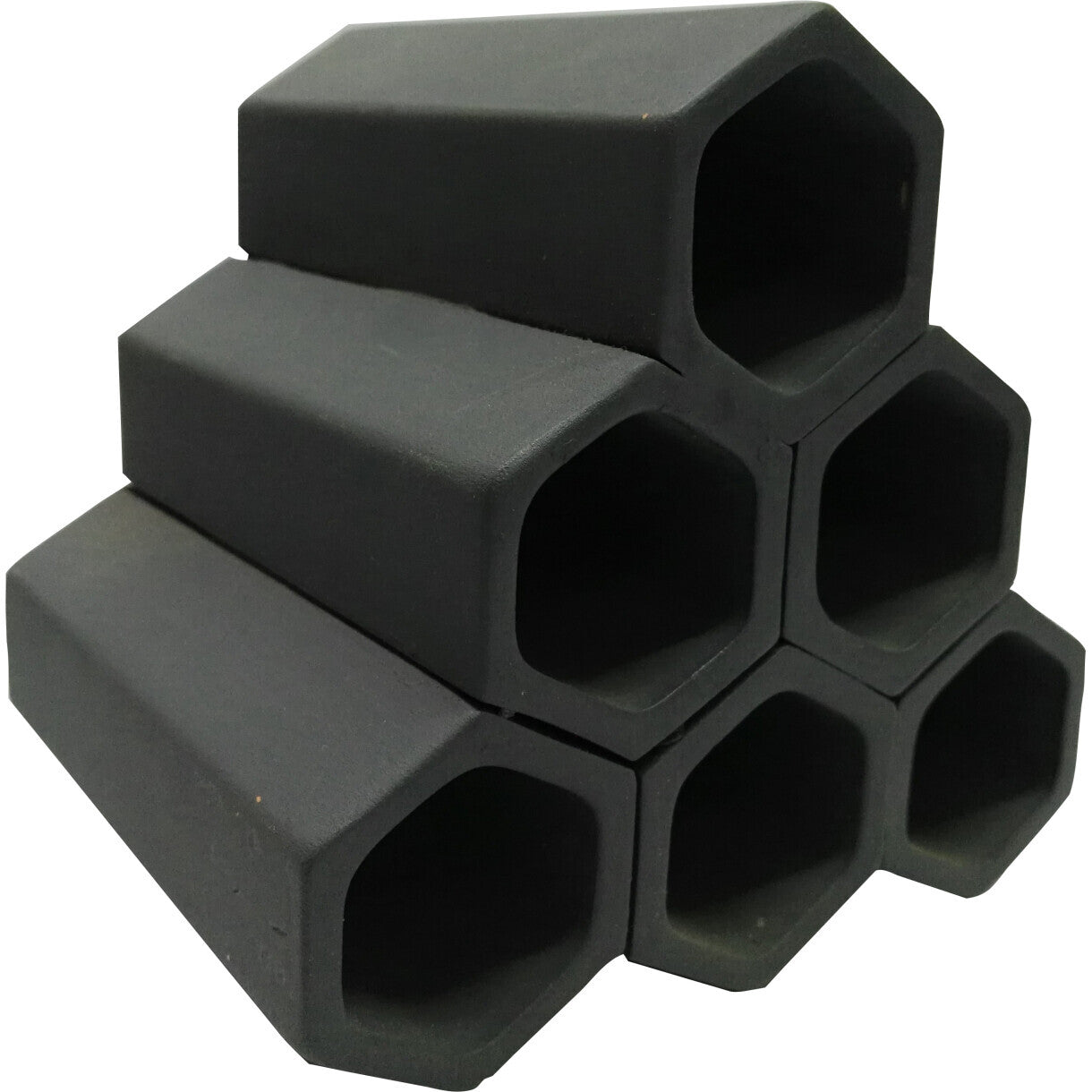 Rejerør til akvarier - sekskantet - sort