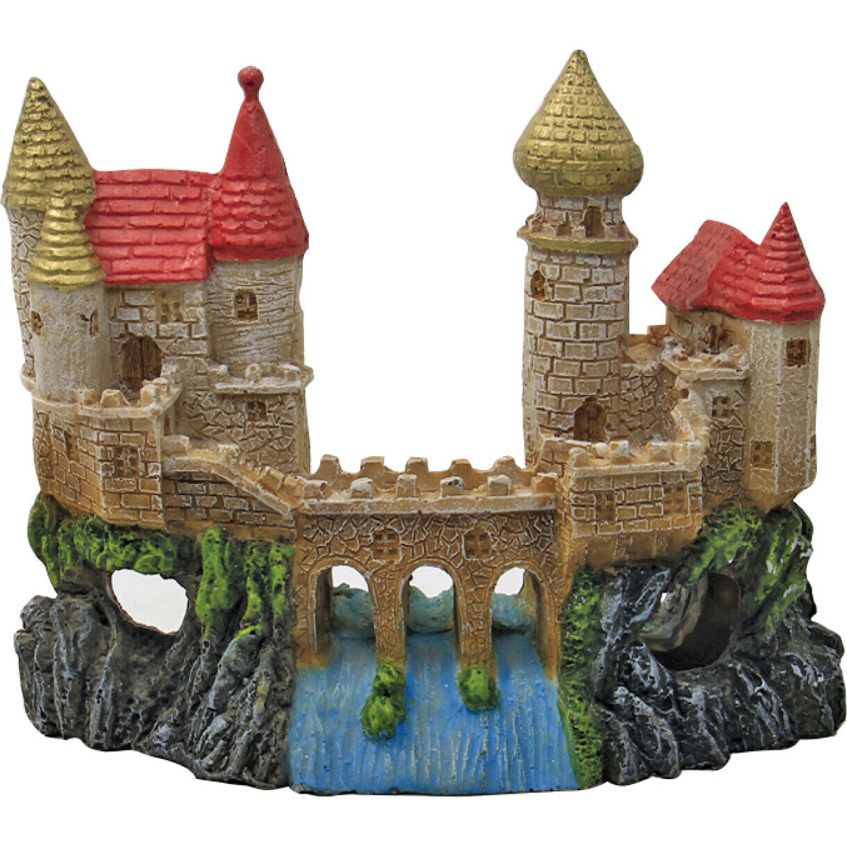 4FISH akvarie dekoration Borg 16 x 6,5 x 12,5 cm