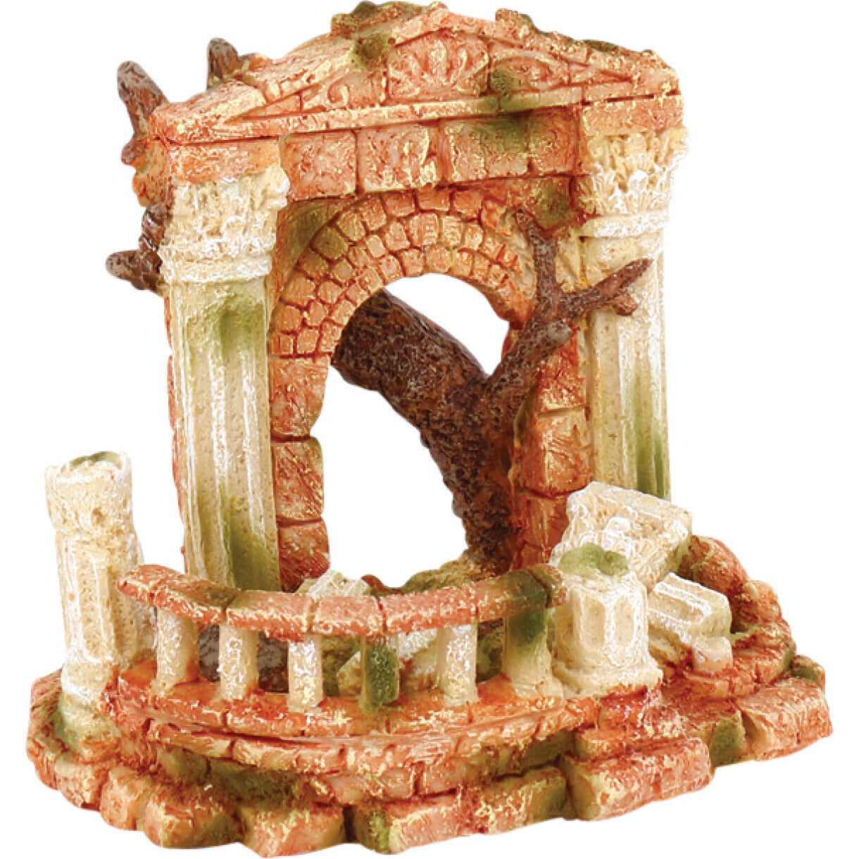 4FISH akvarie dekoration Romerske søjler 13 x 9,5 x 11 cm