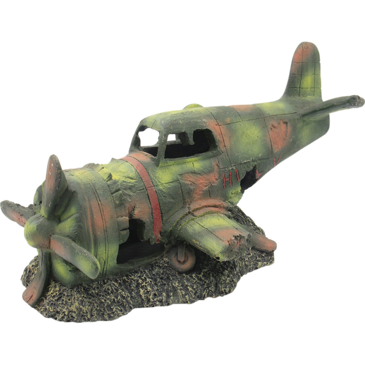 4FISH akvarie dekoration Flyvemaskine 28 x 13 x 13,5 cm