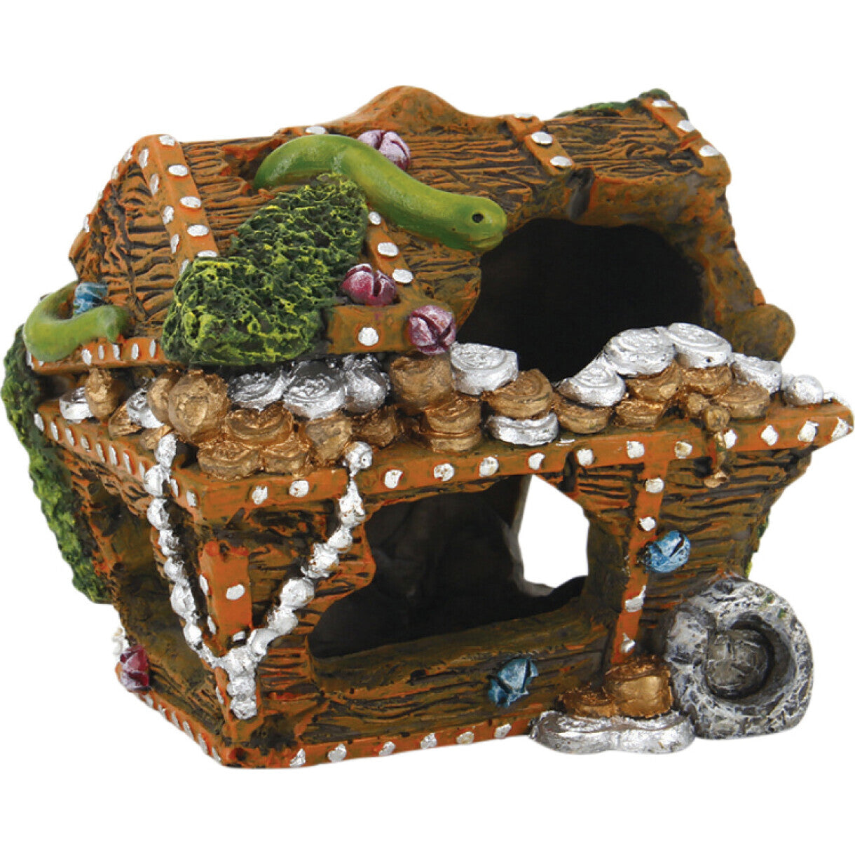 4FISH akvarie dekoration Kiste 10,7 x 8,5 x 9,2 cm