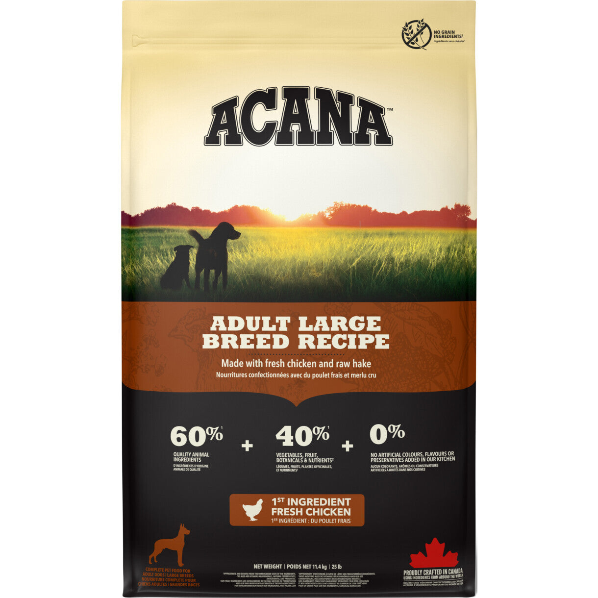 11,4 kg Acana Adult Large Breed hundefoder med kylling