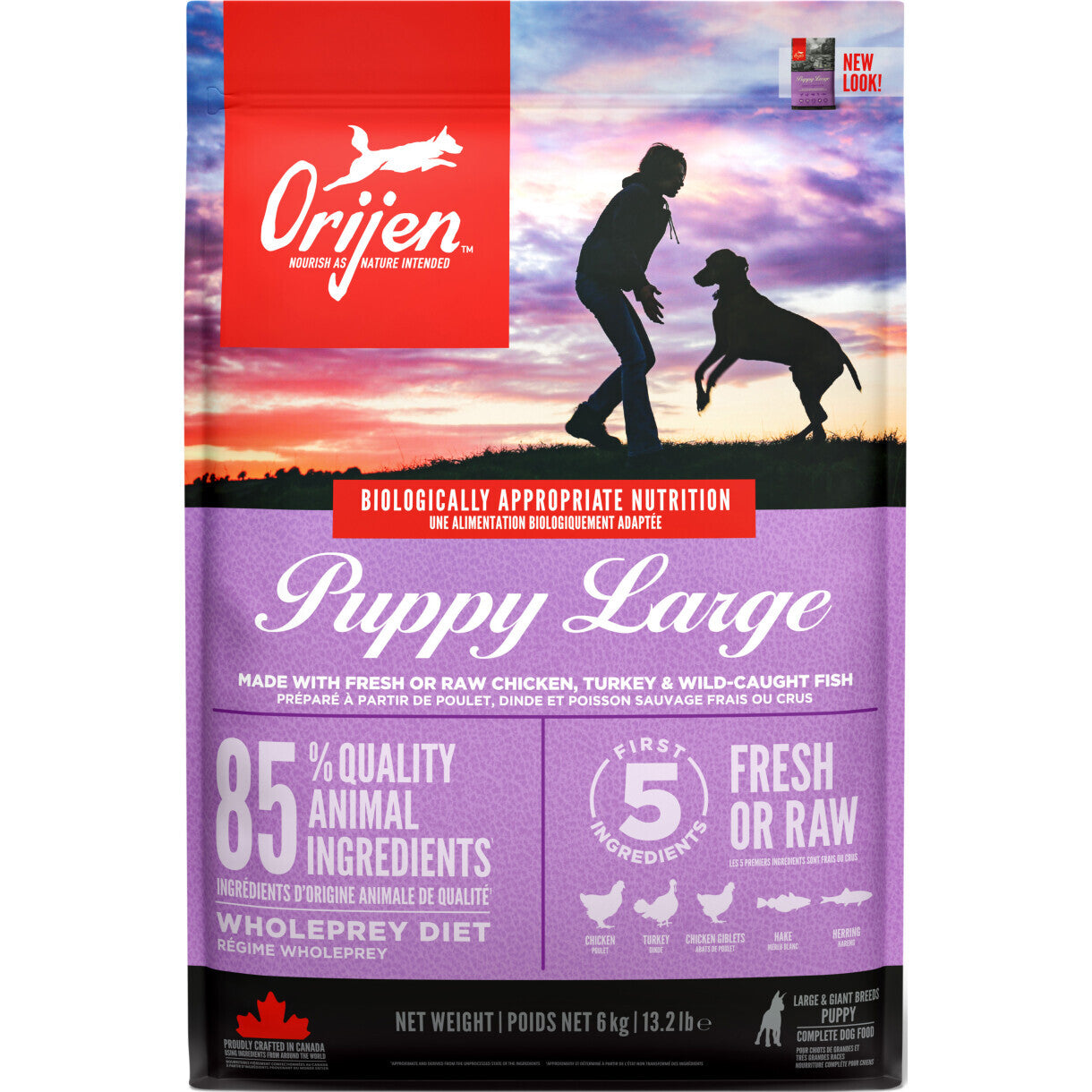 Orijen Puppy Large Breed med kylling og fisk