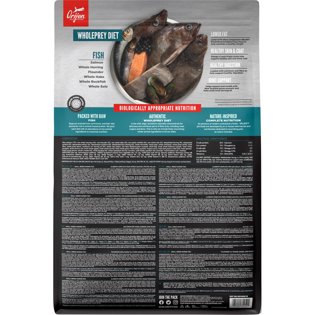 Orijen Adult Small Breed hundefoder med fisk