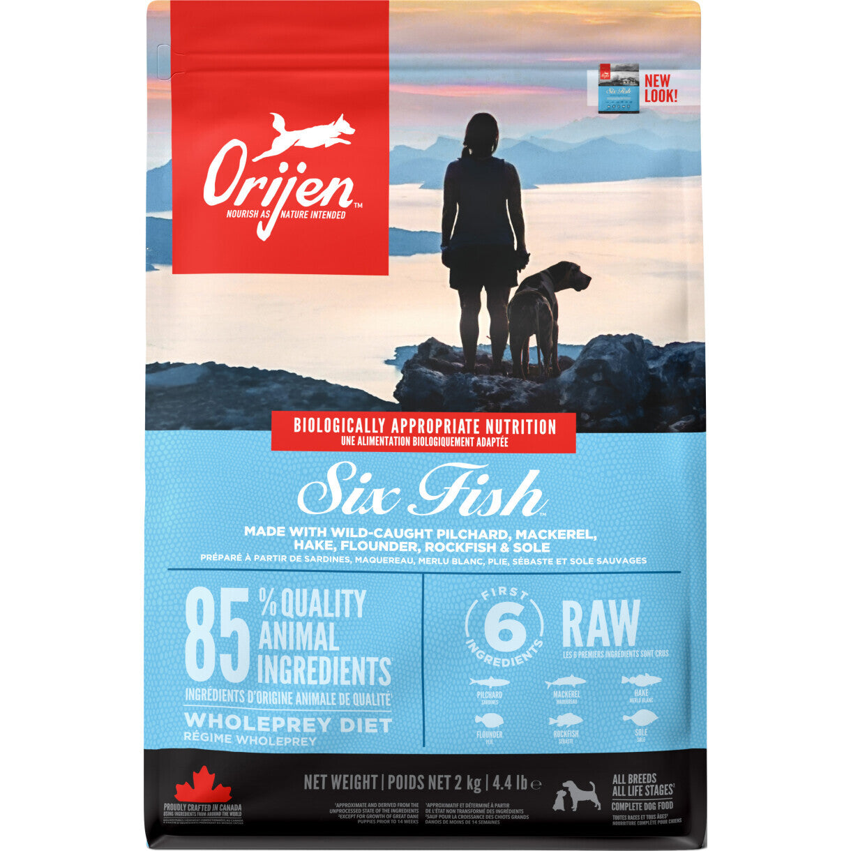 Orijen Six Fish hundefoder med 6 forskellige fisk