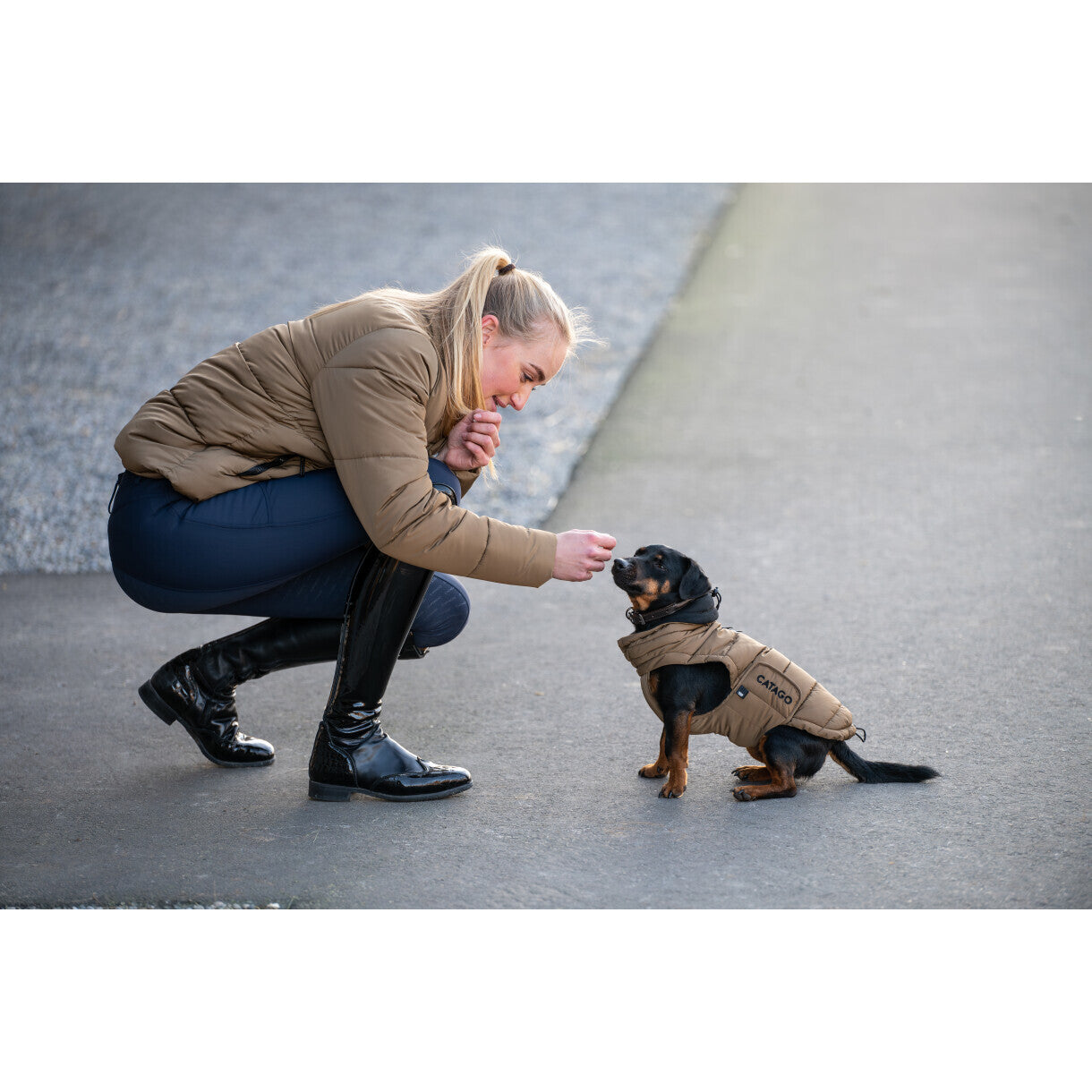CATAGO Læder hundehalsbånd - Brun