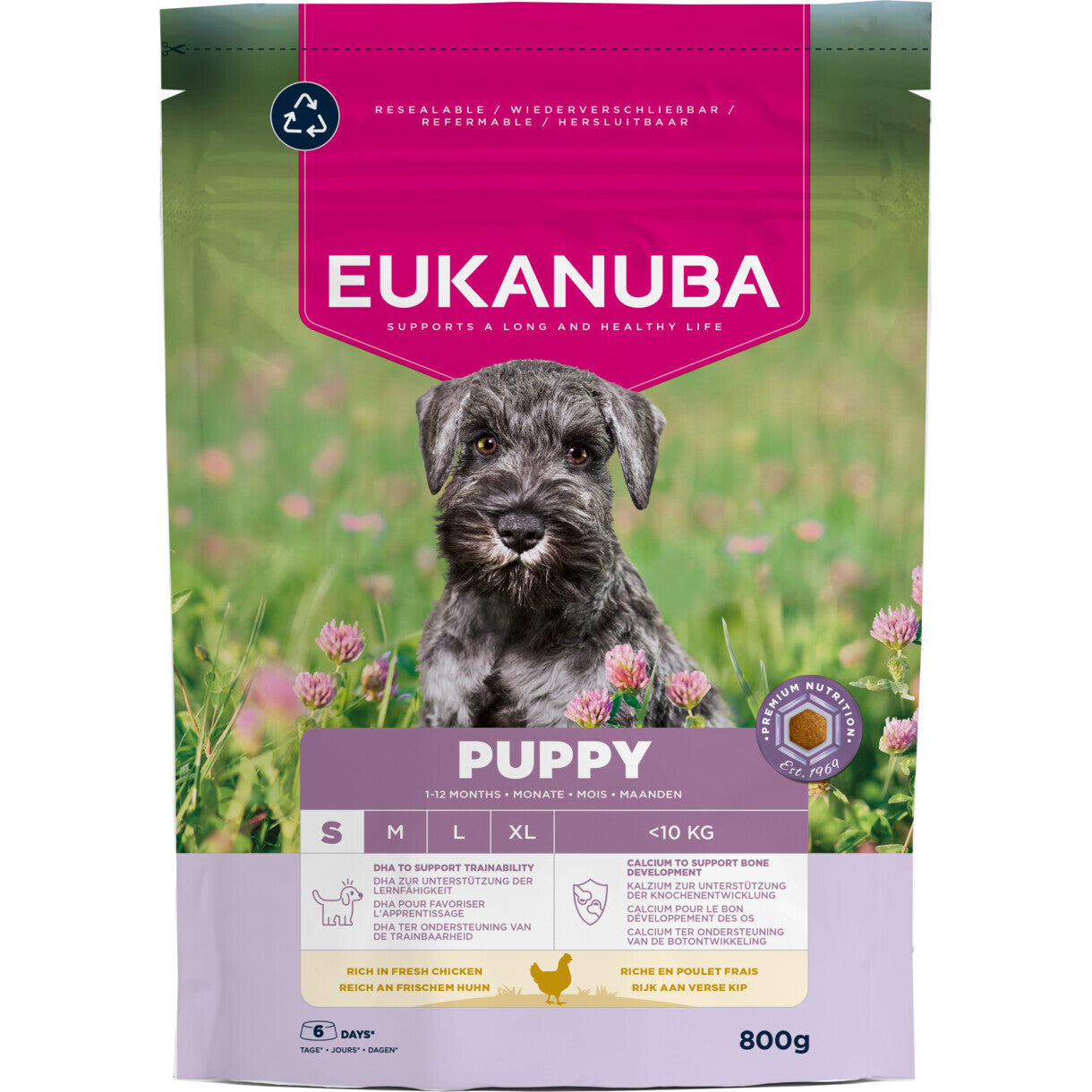 800 g Eukanuba Puppy small breed hvalpefoder med kylling