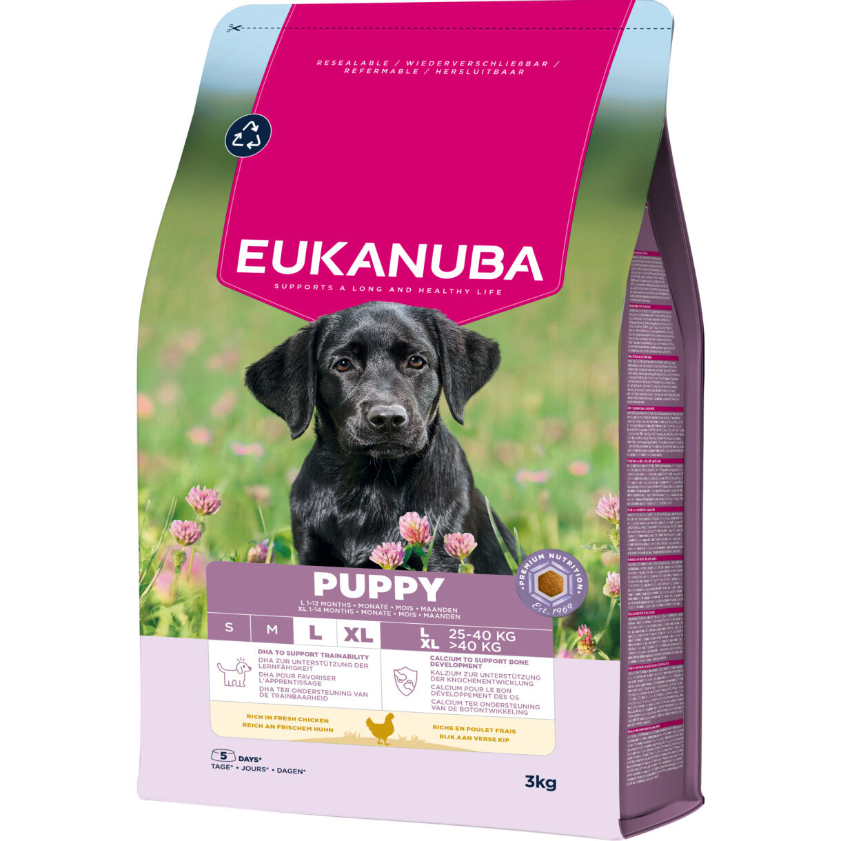 Eukanuba Puppy large breed hvalpefoder med kylling fra 4 uger til 12 mdr
