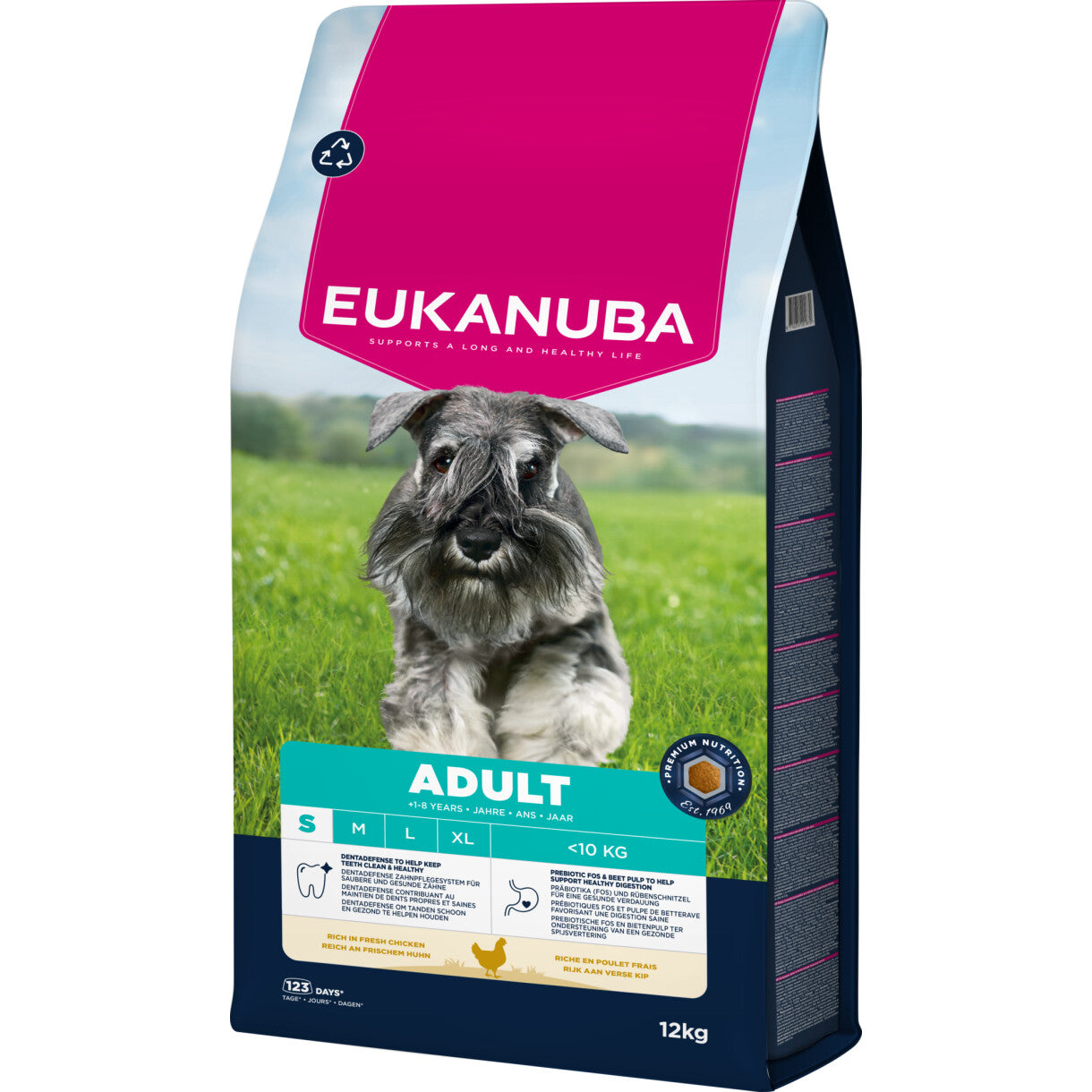 Eukanuba hundefoder med kylling til små hunde fra 1 til 8 år