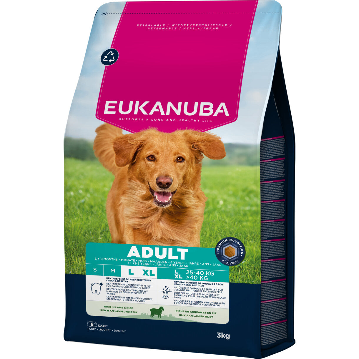 Eukanuba hundefoder Adult large breed lam og ris.