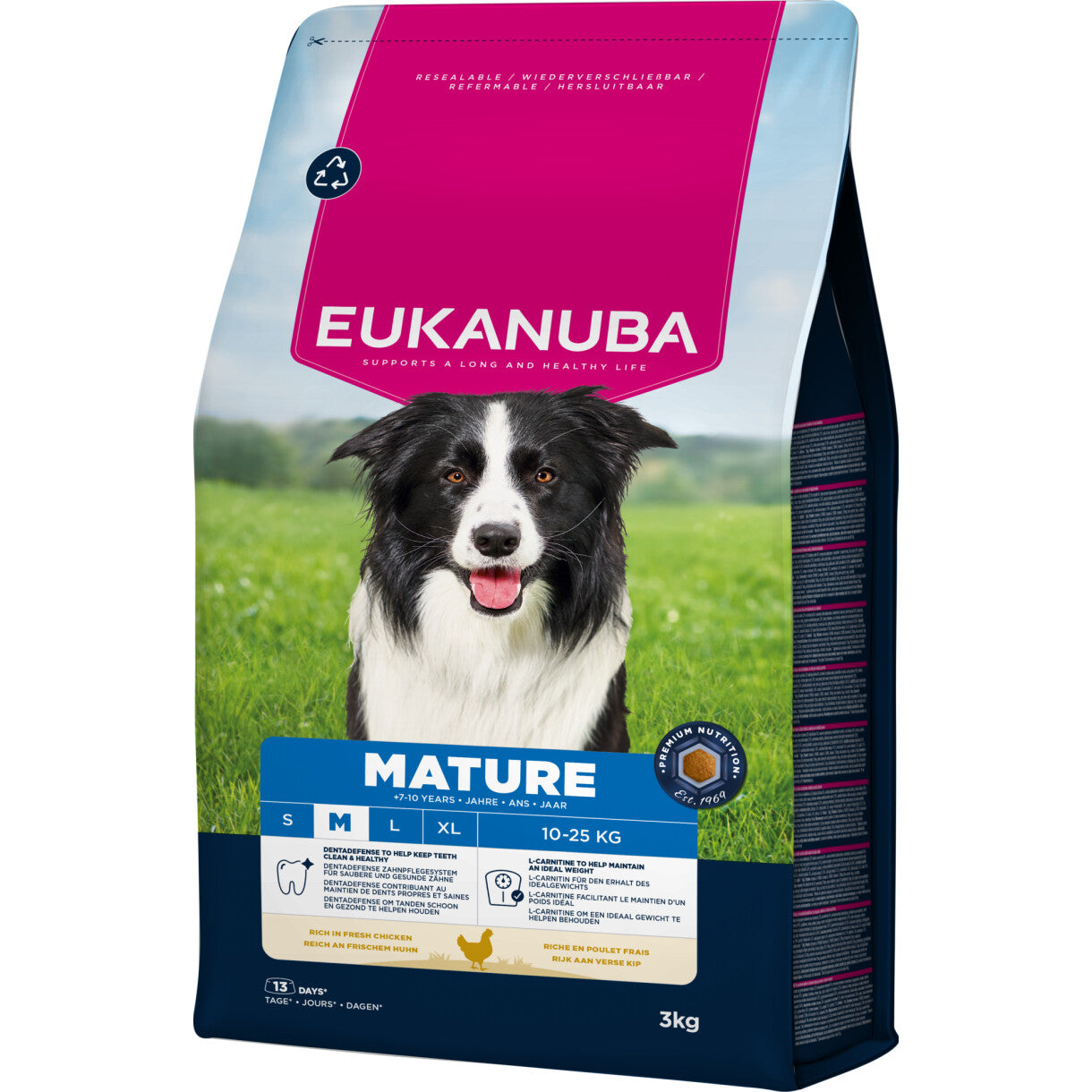 Eukanuba hundefoder Mature Medium Breed med kylling fra 7 til 10 år