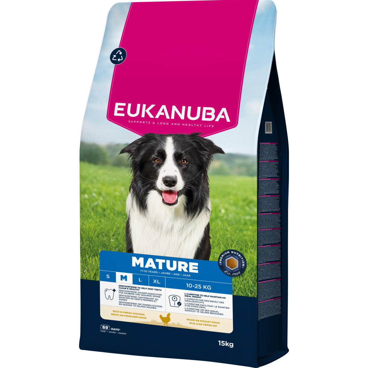 15 kg Eukanuba hundefoder Mature Medium Breed med kylling