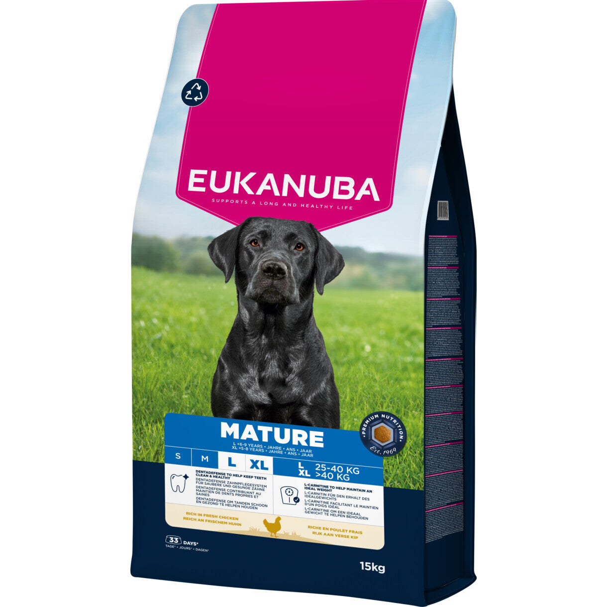 15 kg Eukanuba hundefoder Mature large breed med kylling