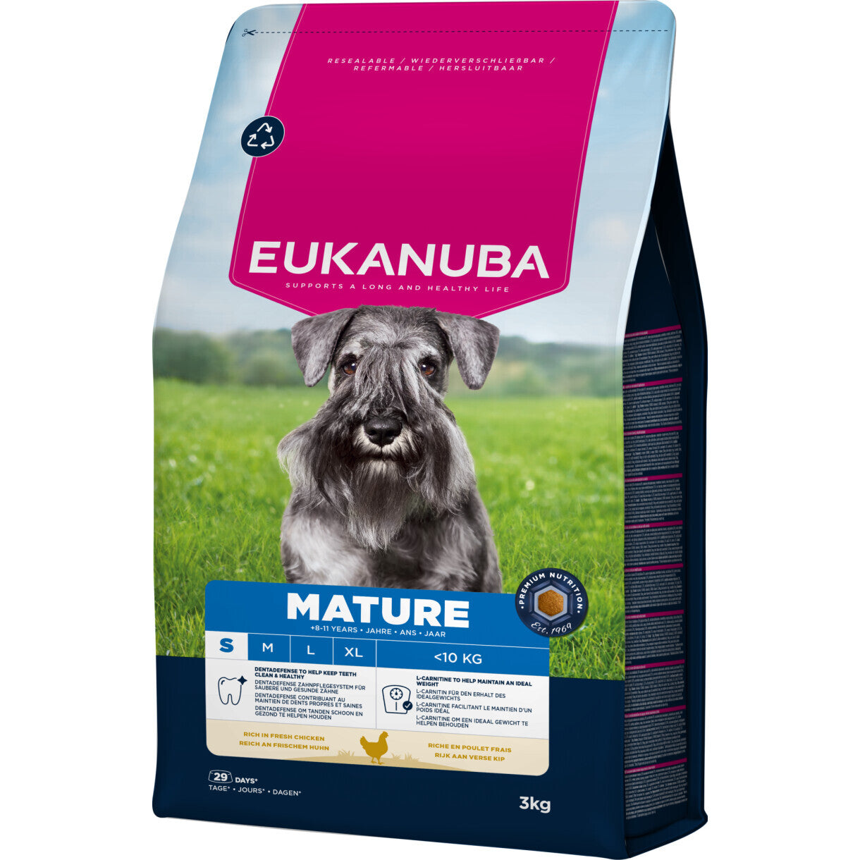 3 kg Eukanuba hundefoder Mature Small Breed med kylling
