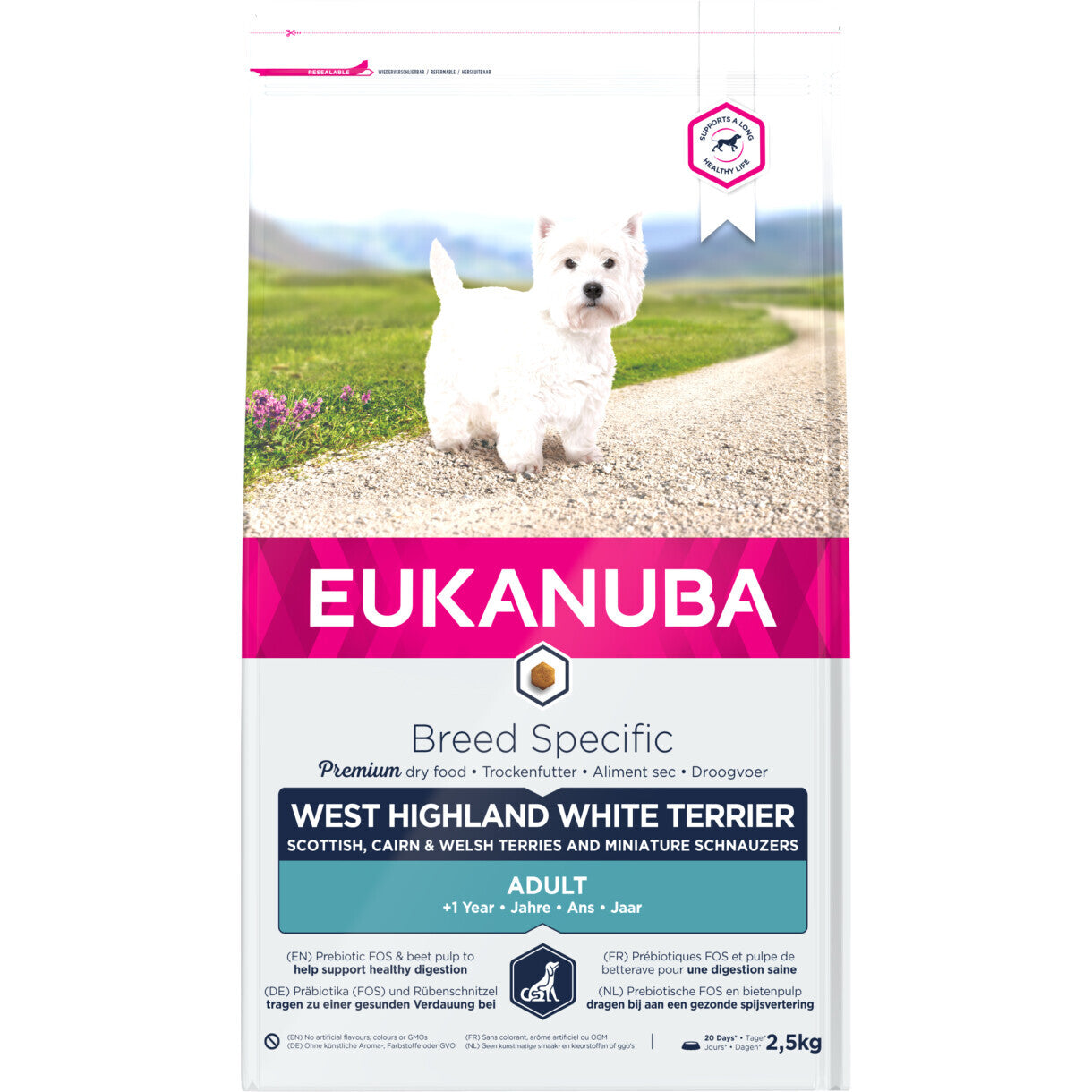 2,5 Eukanuba West Highland hundefoder fra 1 år