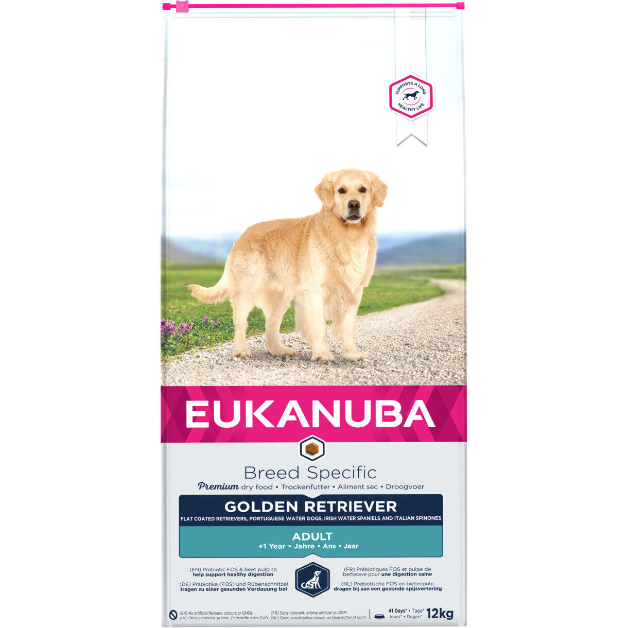 12 kg Eukanuba Golden Retriever hundefoder med kylling fra 1 år