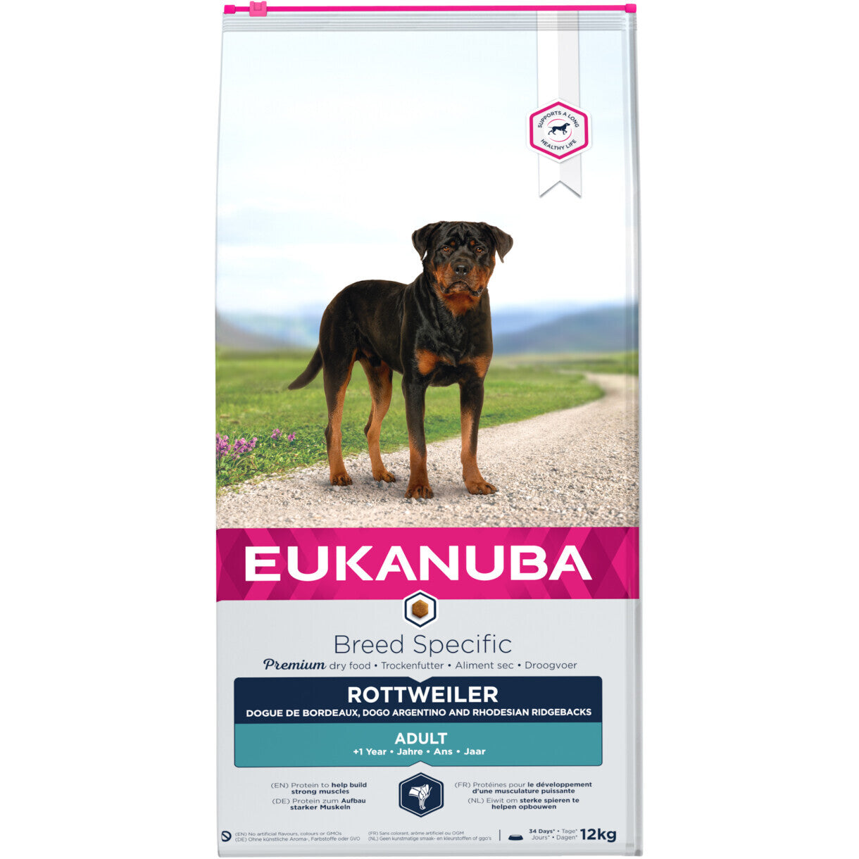 12 kg Eukanuba Rottweiler hundefoder med kylling
