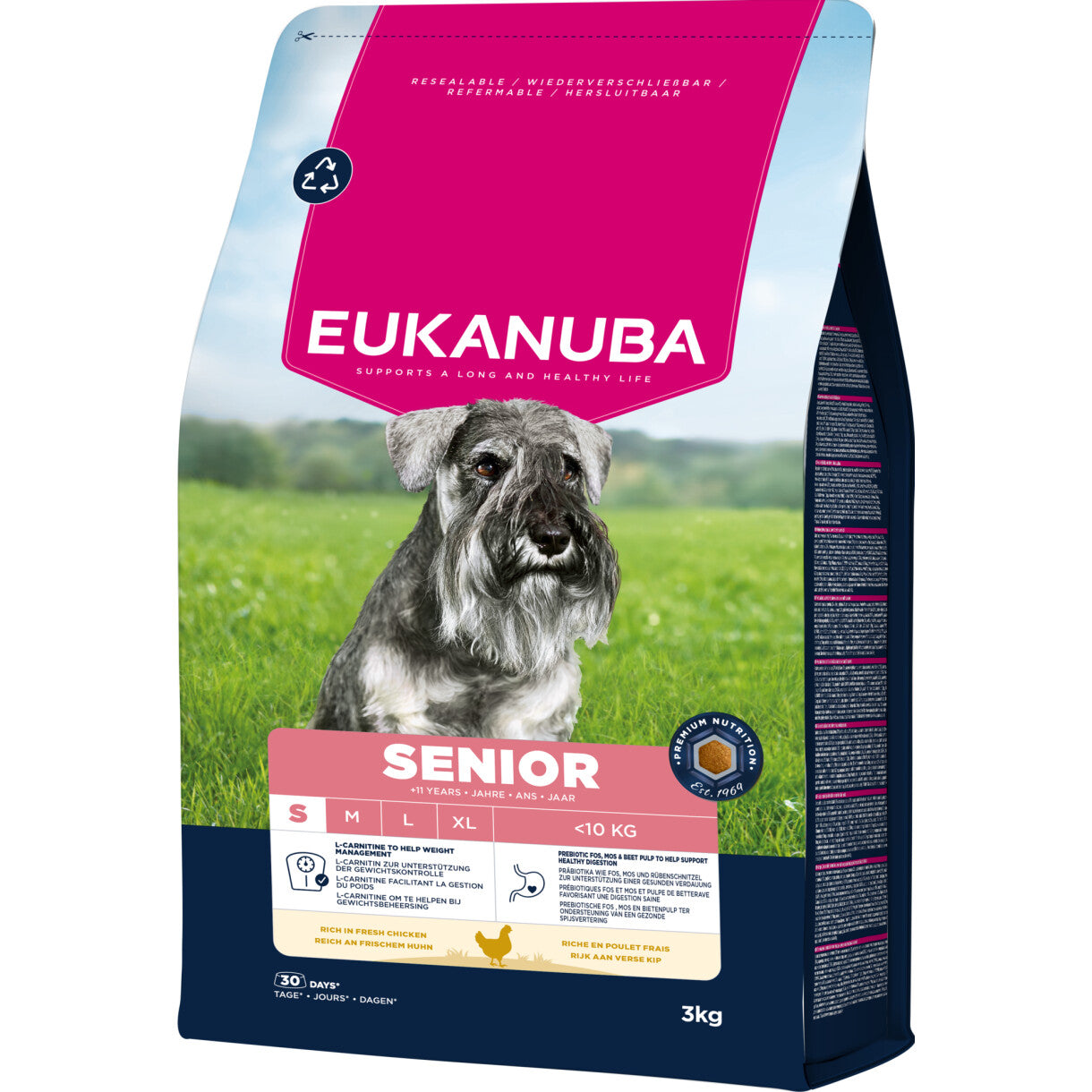 Eukanuba Senior hundefoder med kylling til små hunde