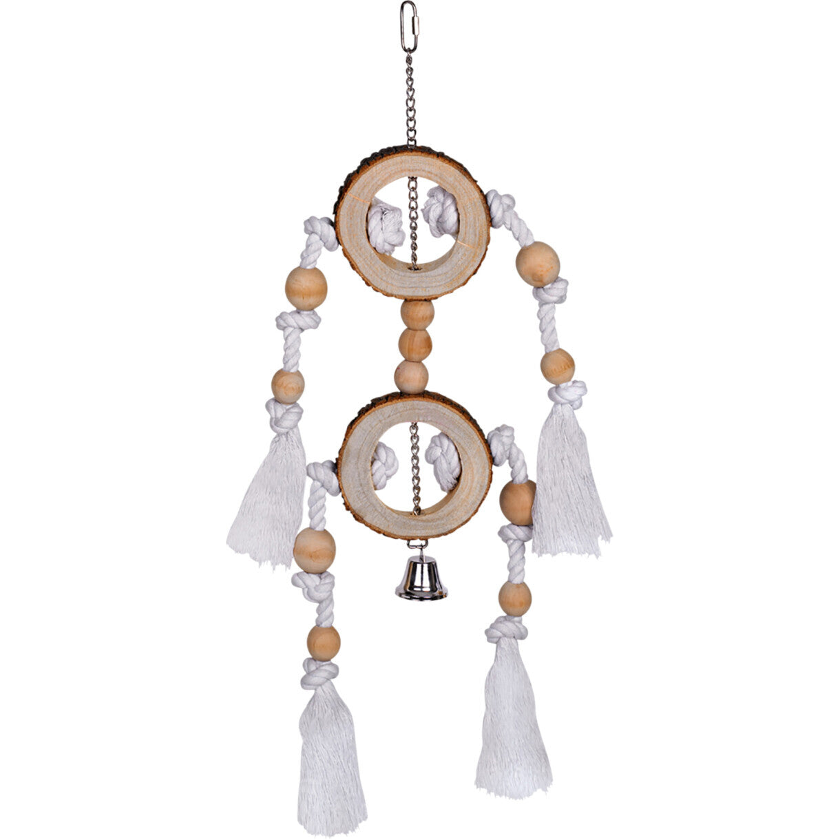 Fuglelegetøj til parakiter og papegøjer 53 x 16 cm - bomulds drømmefanger