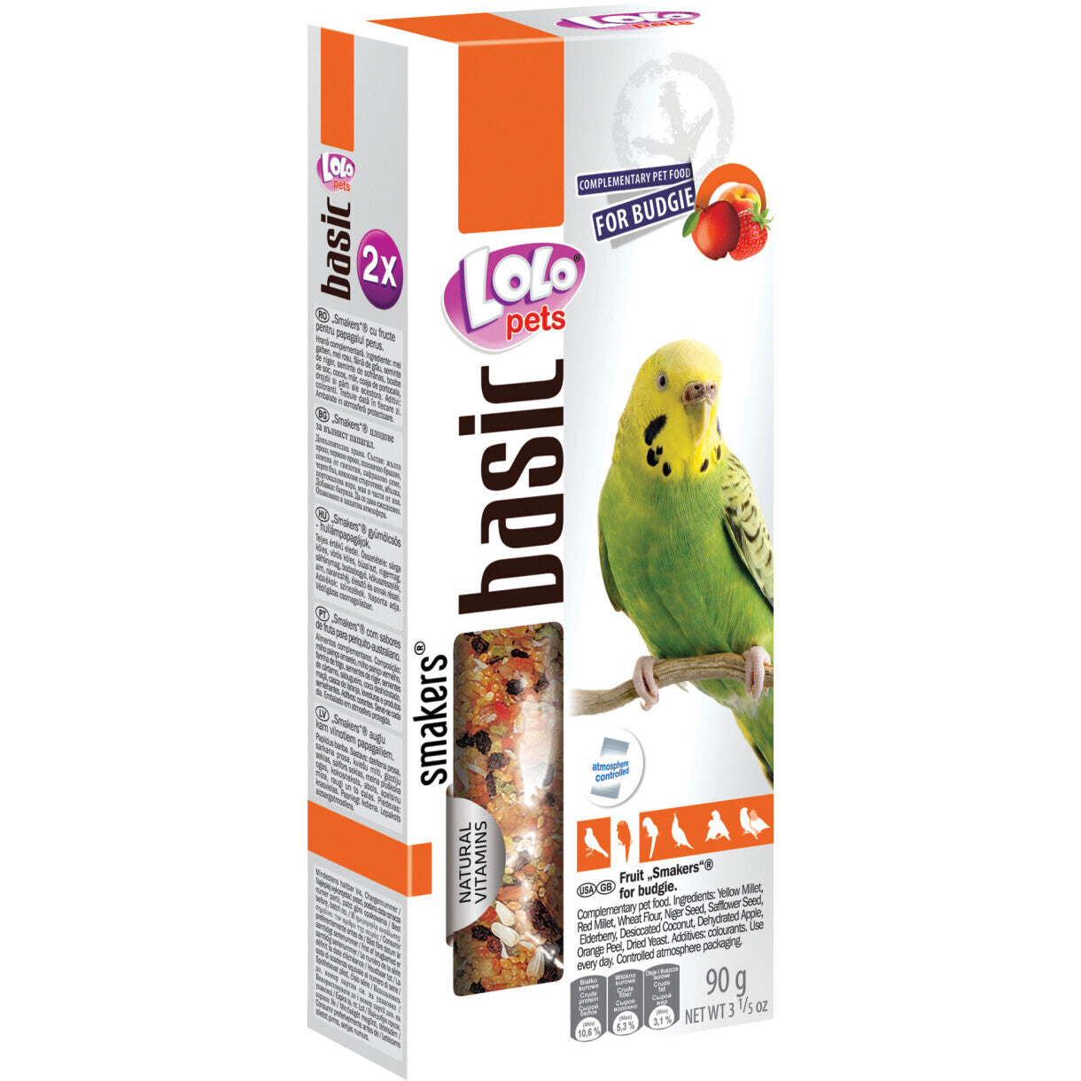 2 stk frøstænger med frugt til undulat 80-90 gr