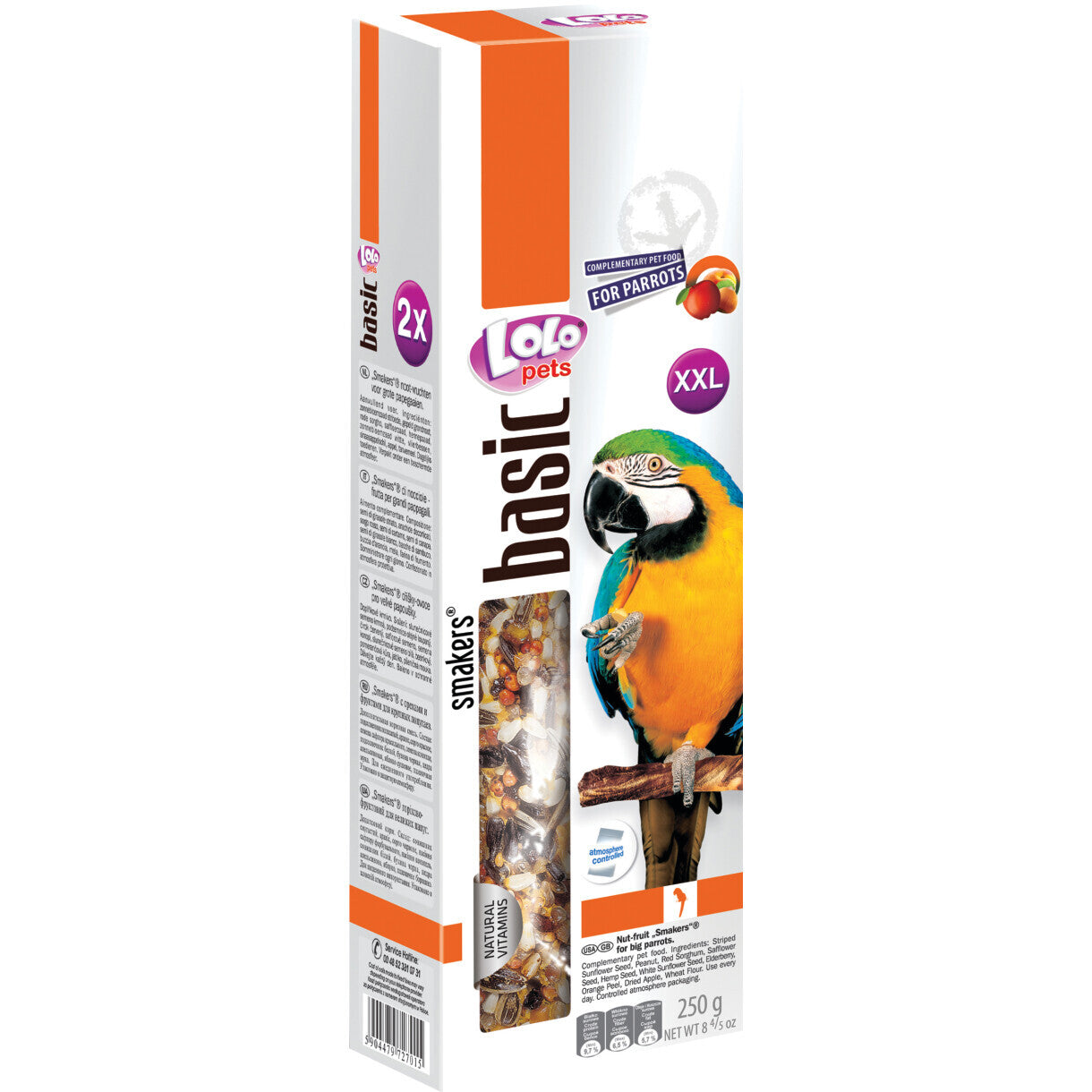 2 stk LOLO Pets XL frøstænger til papegøjer 250 gram