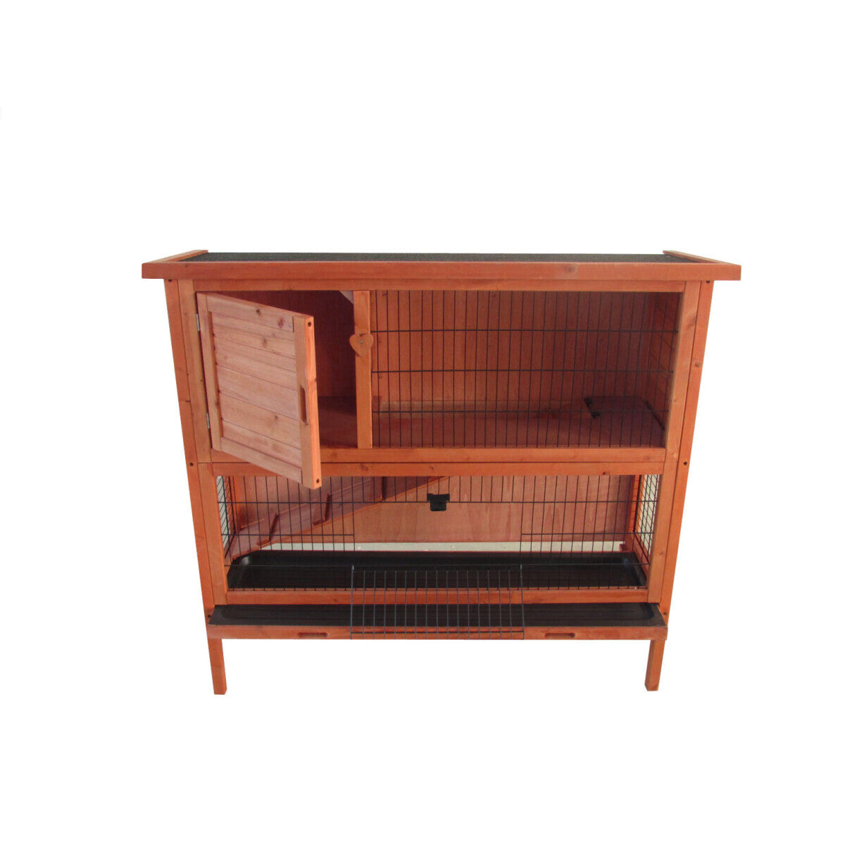 Udendørs Kaninbur Jesper med løbegård 124 x 45 x 113 cm