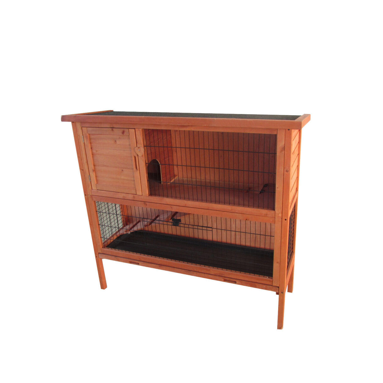 Udendørs Kaninbur Jesper med løbegård 124 x 45 x 113 cm