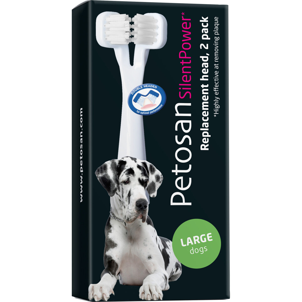 2xPetosan Børstehoved hundetandbørste