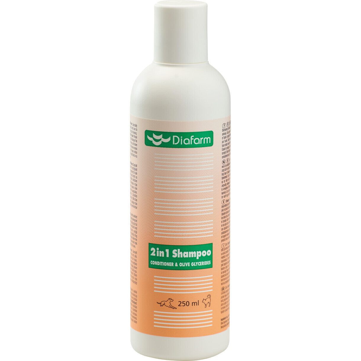Diafarm 2 i 1shampoo og balsam til hunde og katte 250 ml