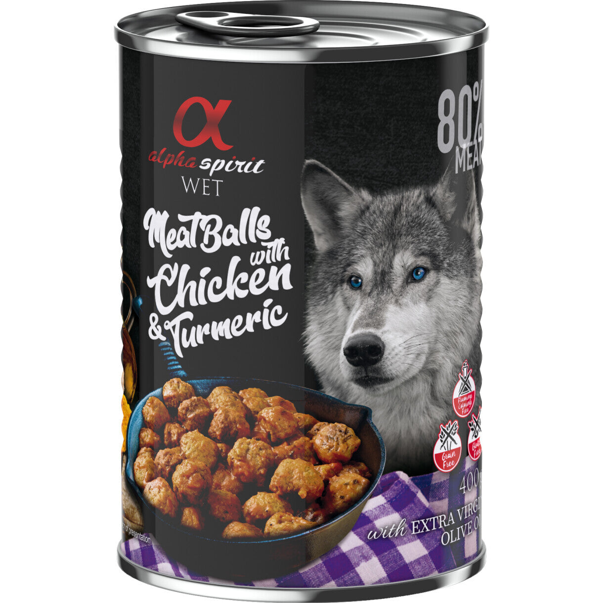 400 g AlphaSpirit Kødboller med kylling og gurkemeje