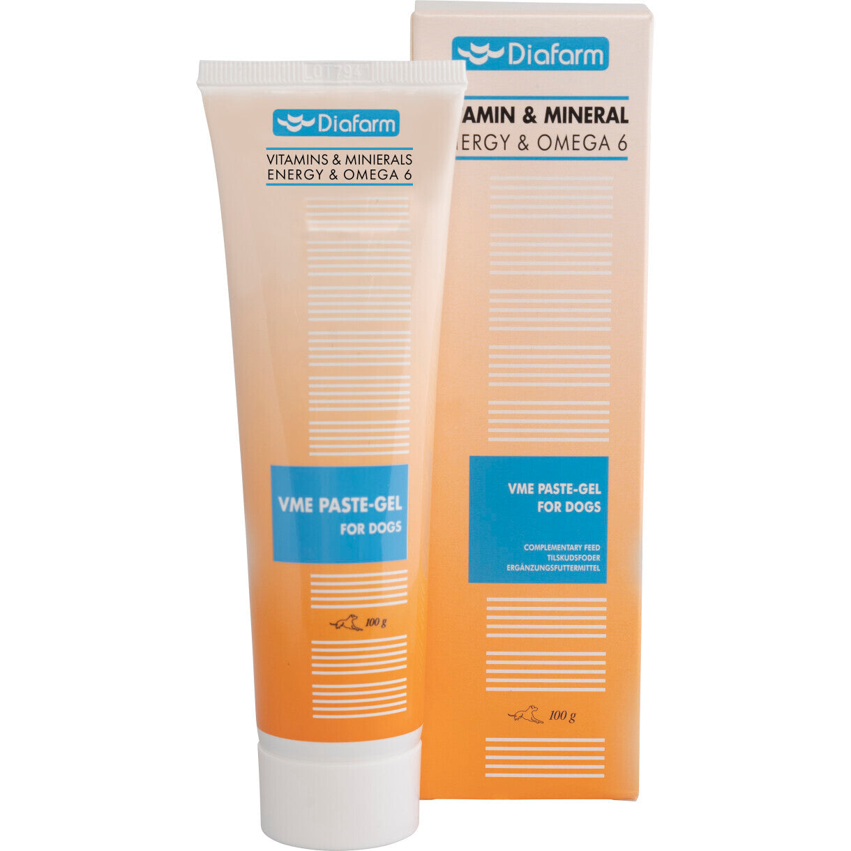 Diafarm Vitamin/mineral/energy paste-gel til hunde - 100 g