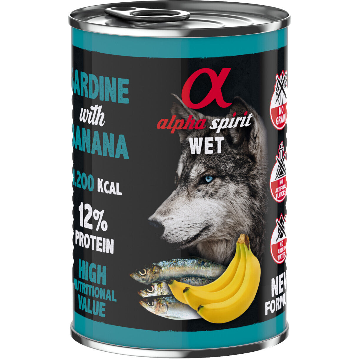 400 g AlphaSpirit Hundefoder Kødboller med sadin og banan