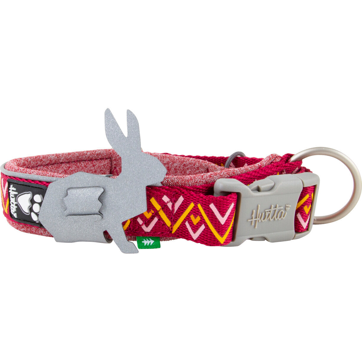 Hurtta Razzle-Dazzle hundehalsbånd lukkeinterval fra 53 til 65 cm rød