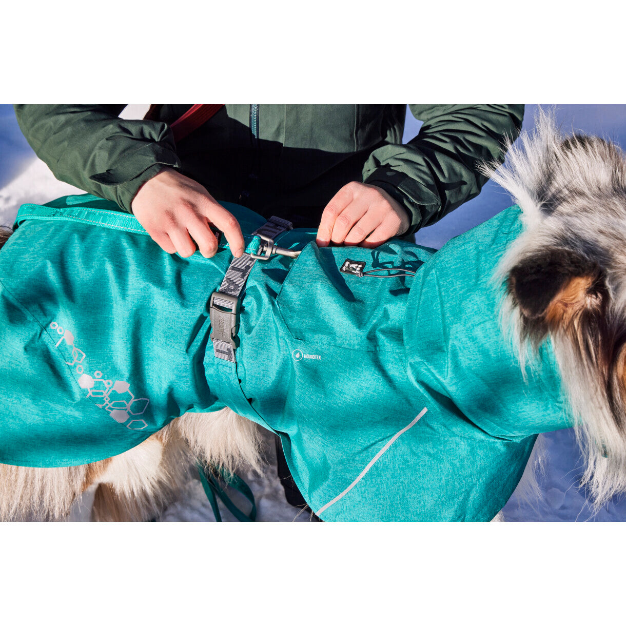 Hurtta Monsoon II ECO hundefrakke - Peacock