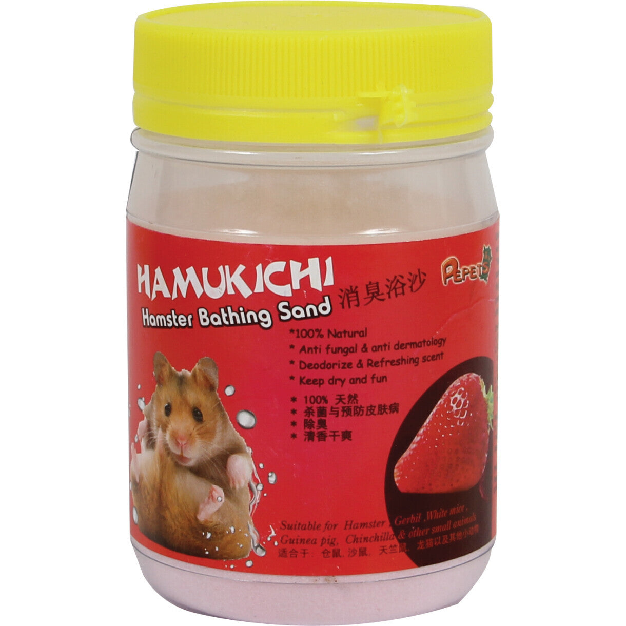 Hamukichi hamster badesand jordbær duft - 400 gr