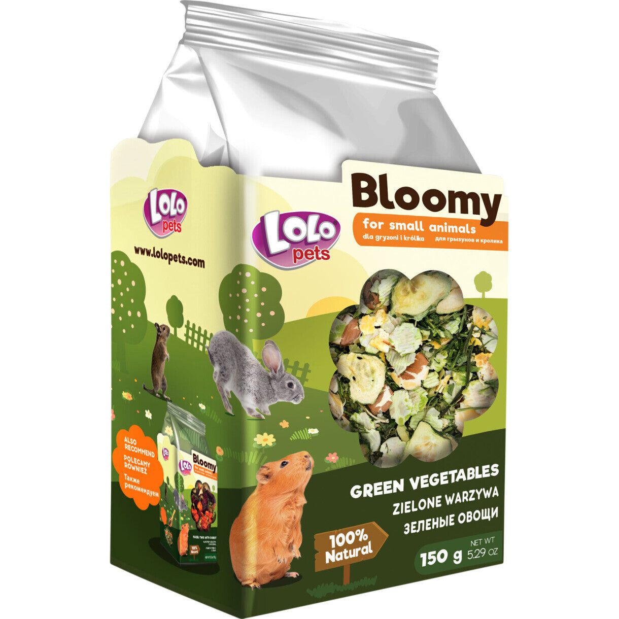 150 gr Lolo Bloomy Snack med grønsager til kaniner og gnavere