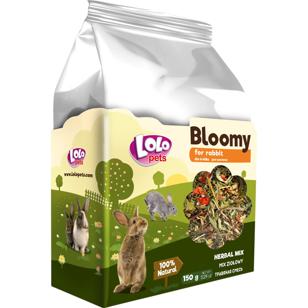 150 gr Lolo Bloomy Urte mix til kaniner