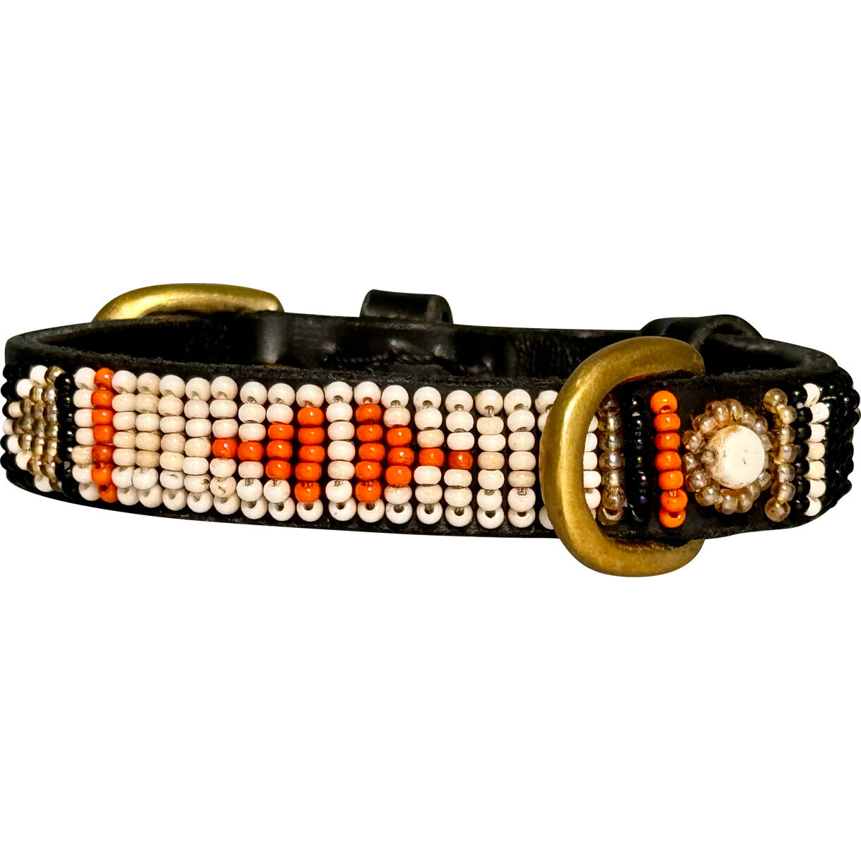 Kampuni håndlavet hundehalsbånd Micro Swahili Antique