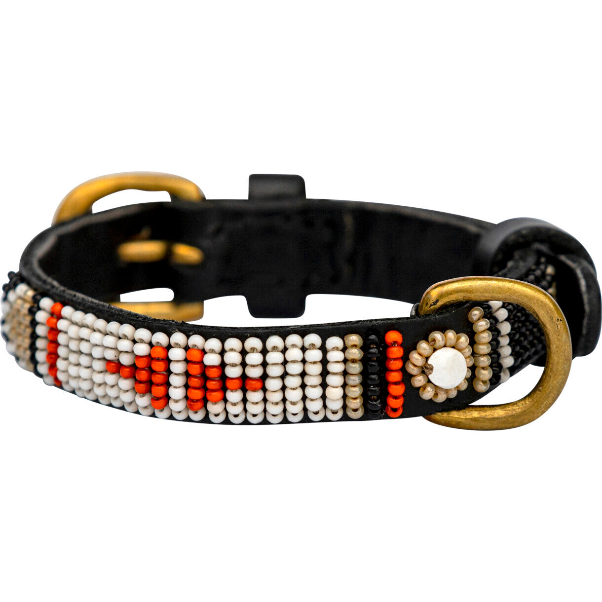 Kampuni håndlavet hundehalsbånd Micro Swahili Antique