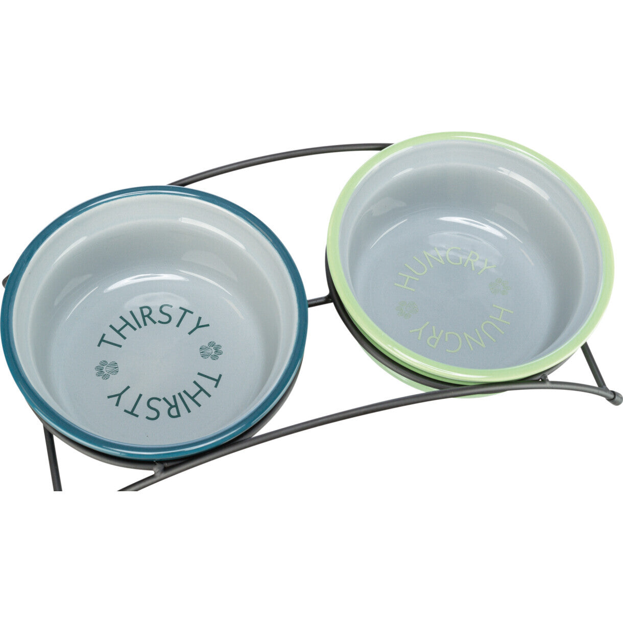 Jolly Paw Skålsæt på stativ, keramisk skål