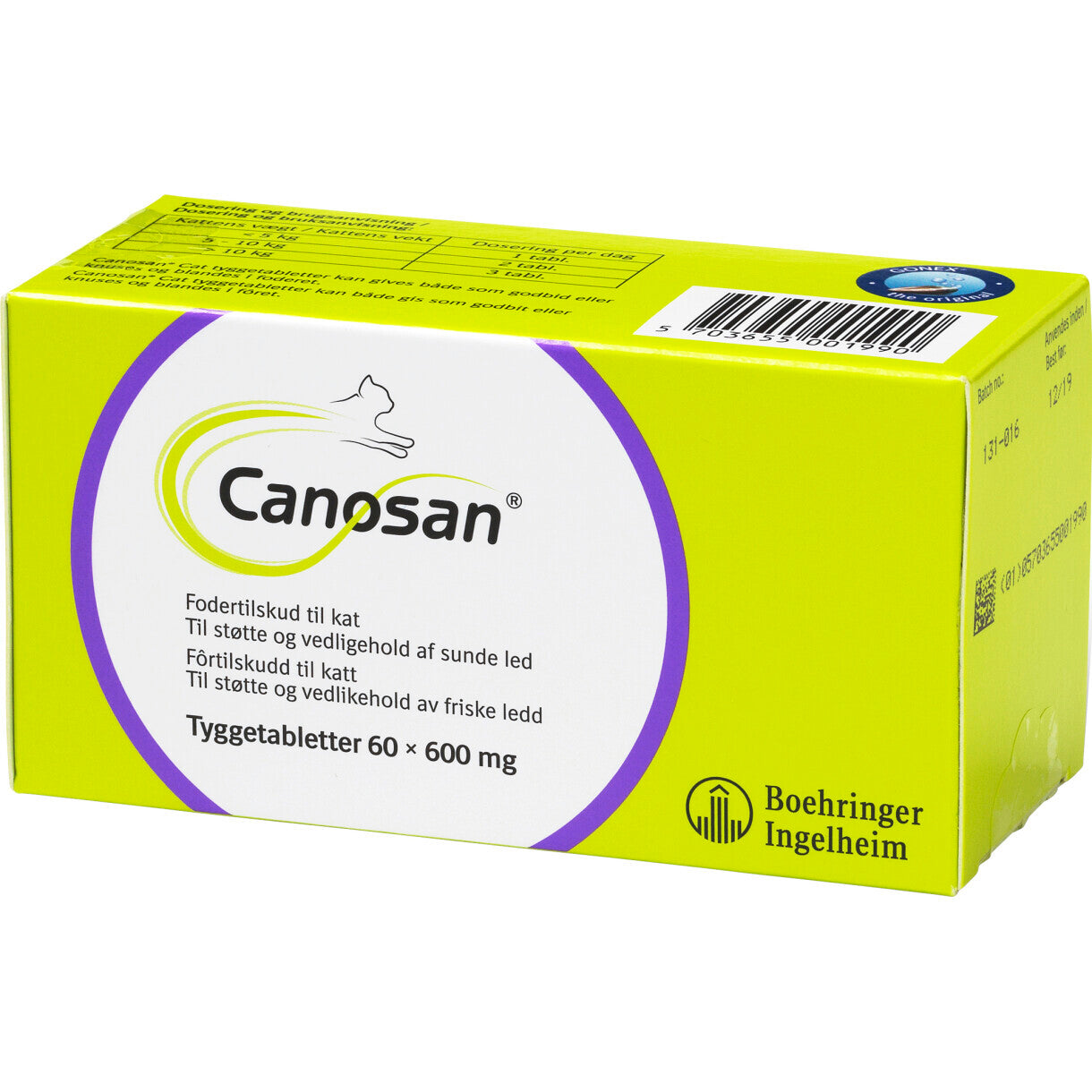 Canosan tabletter til katte med ledproblemer 60 stk