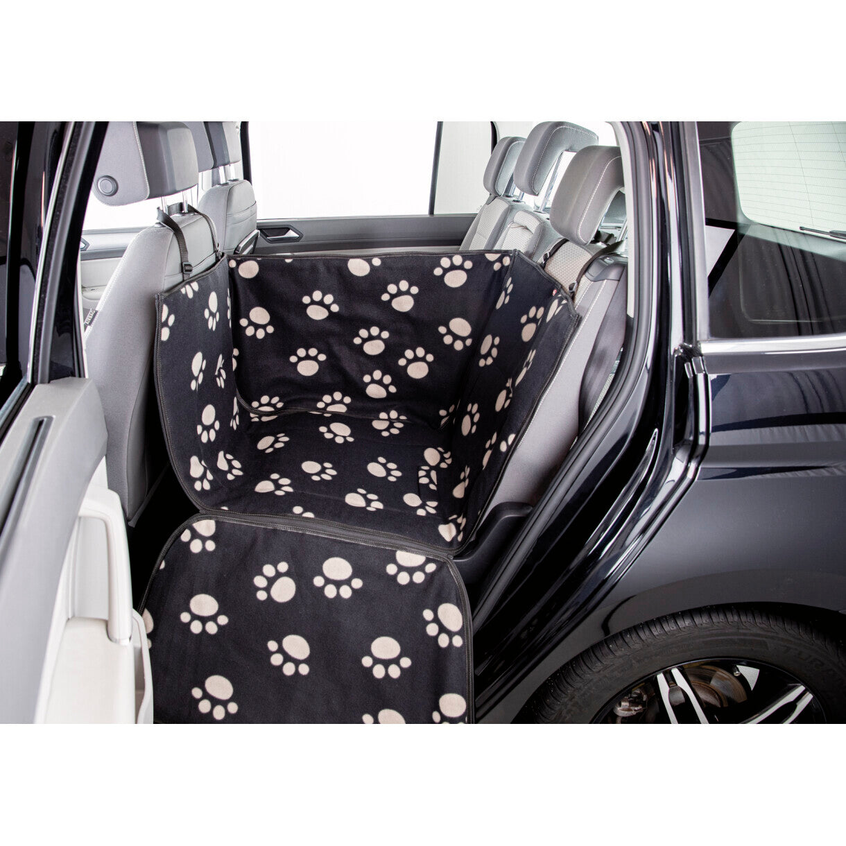 Trixie bilsædetæppe til halv bagsæde 65 x 145 cm sort og beige