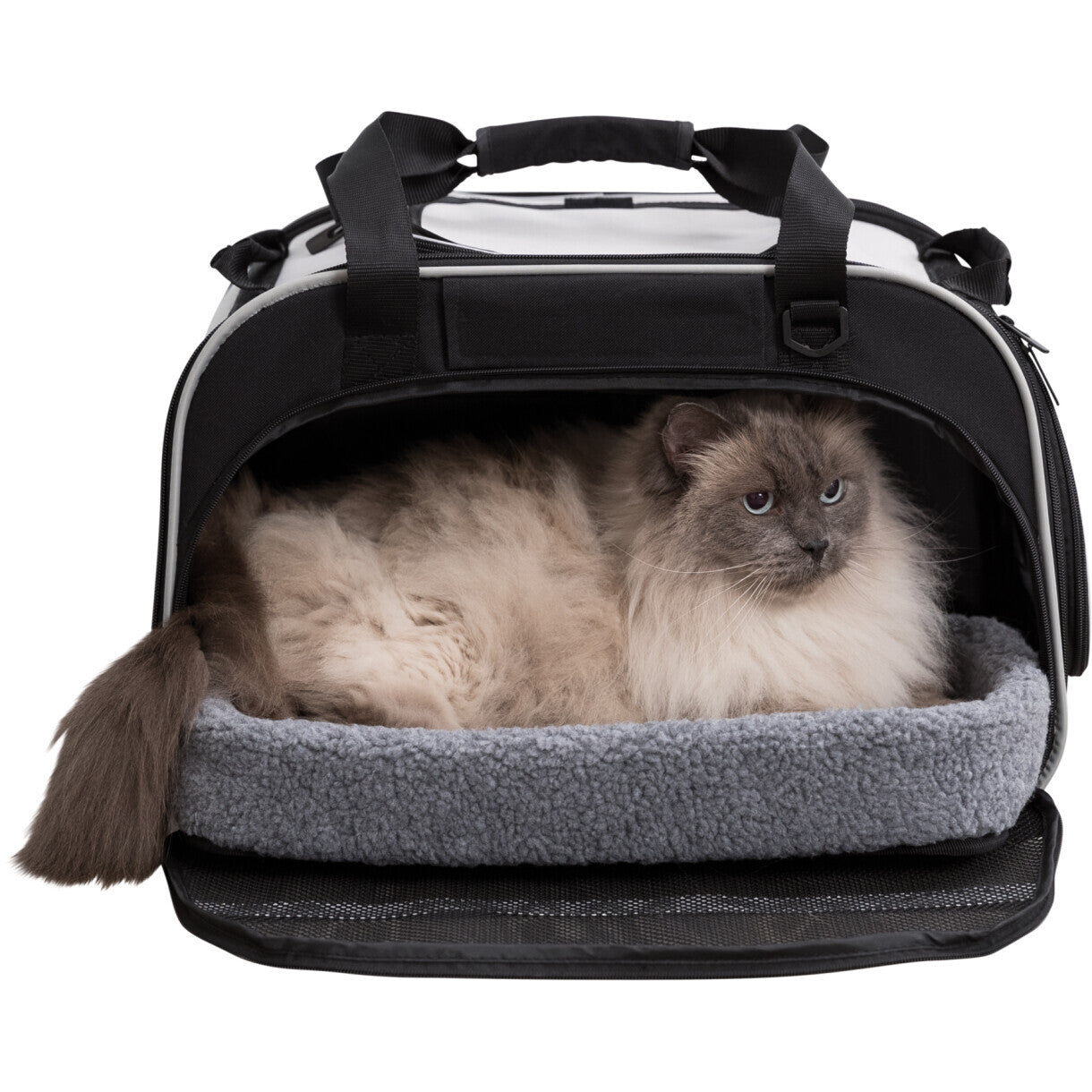 Trixie Valery hunde og katte transporttaske 29 x 31 x 49 cm sort og grå