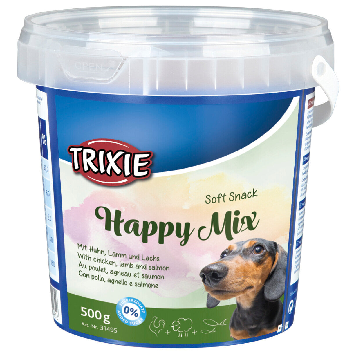 500 g Trixie hundegodbidder bløde happy snack mix af med kylling - lam og laks