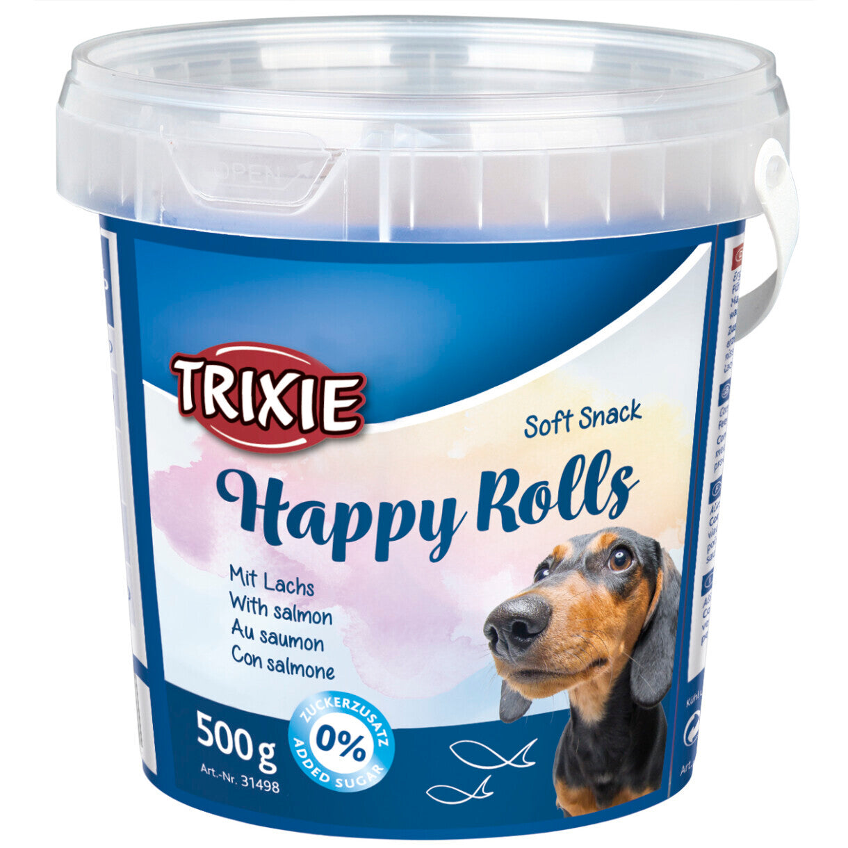 500 g Trixie hunde snack bløde ruller med laks