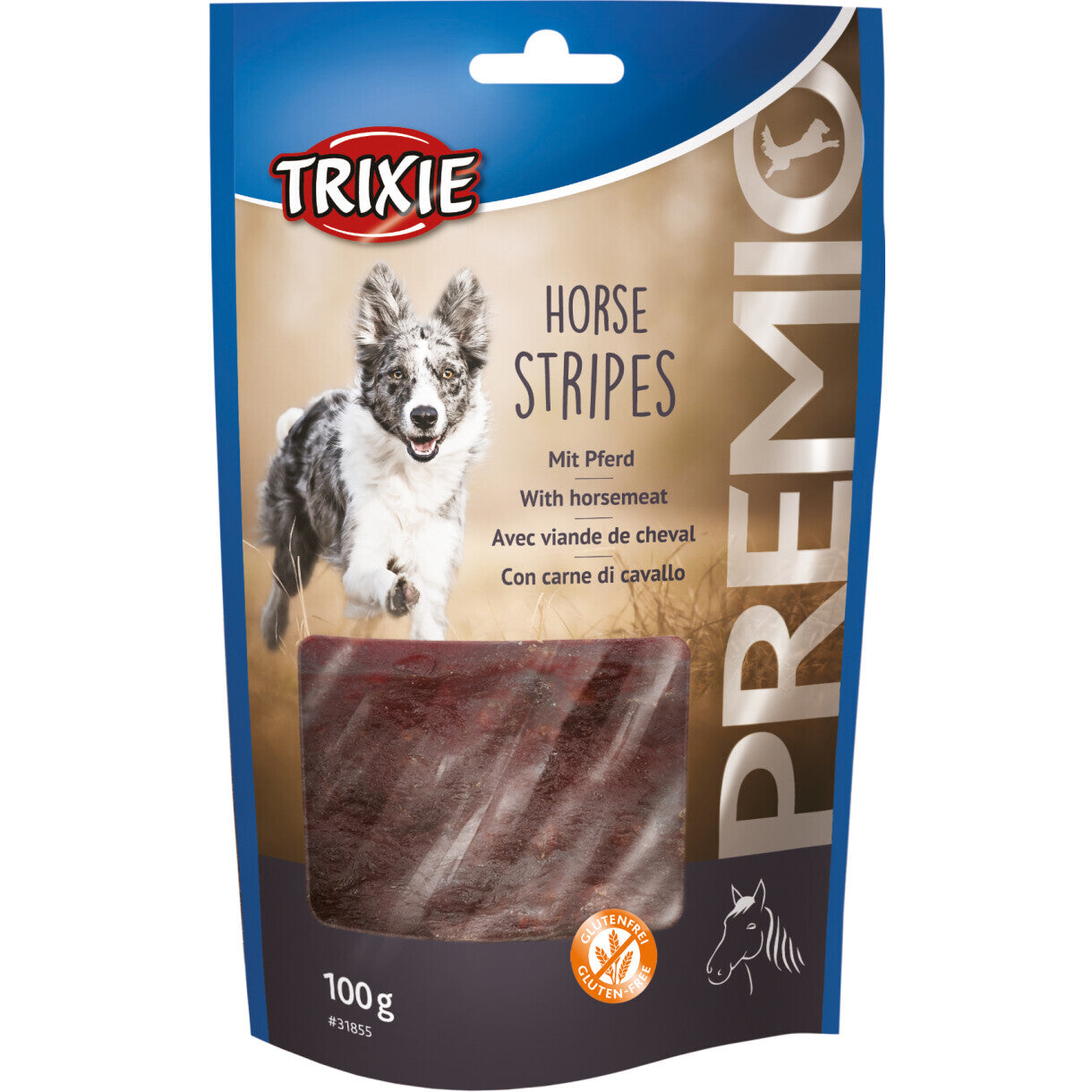 Trixie hundesnack hestestriber 11 cm - 100g - glutenfri