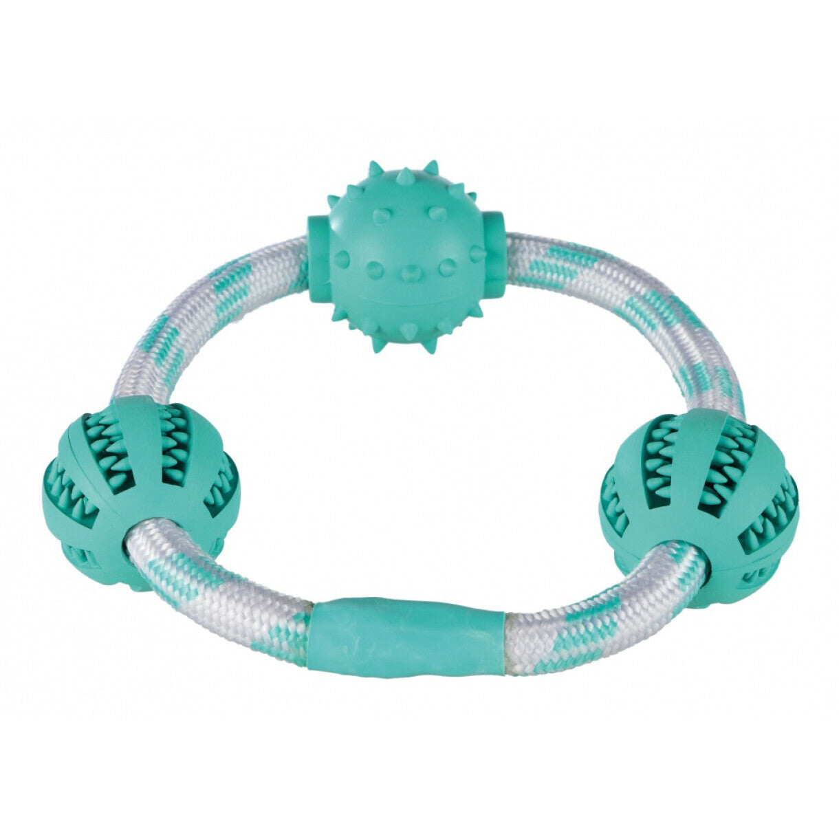 Trixie Hundeaktivitetslegetøj Denta Fun Reb med bolde og myntesmag - ø 20 cm